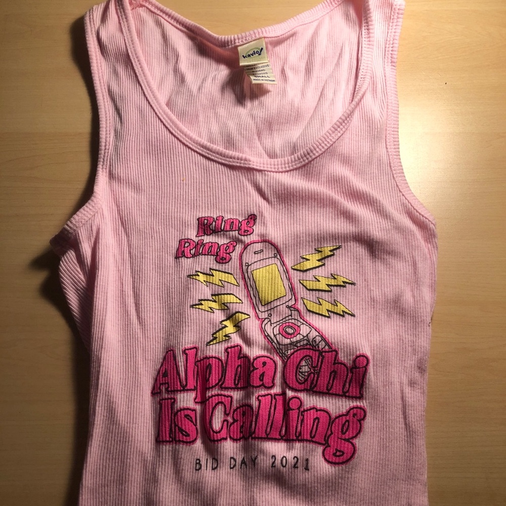 alpha chi omega pink tank
